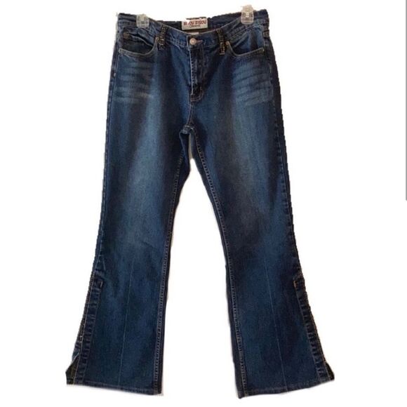 Bisou Bisou Blue Flare Wide Leg Jeans - Picture 2 of 15
